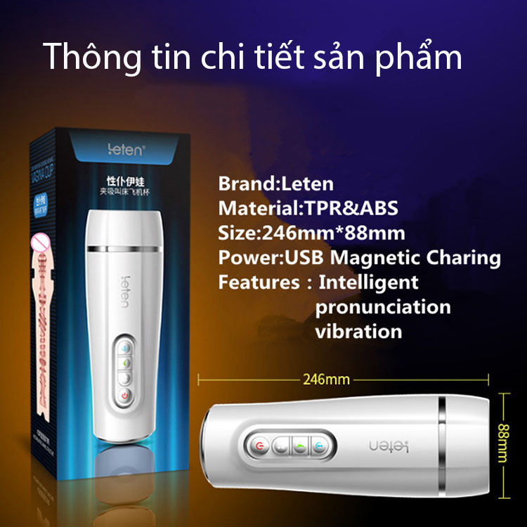 kích thước Cốc thủ dâm Leten intelligent vagina cup