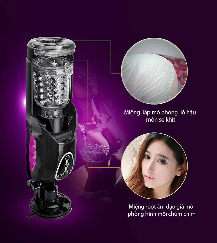 bên trong Máy thủ dâm tự động Telescopic Sweetheart II
