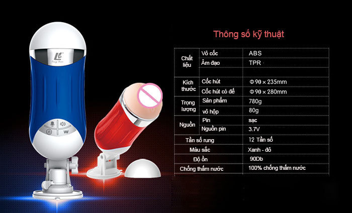 kích thước Âm đạo gắn tường có rung
