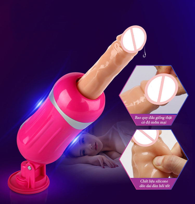Dương vật giả tự động rung thụt siêu mềm 