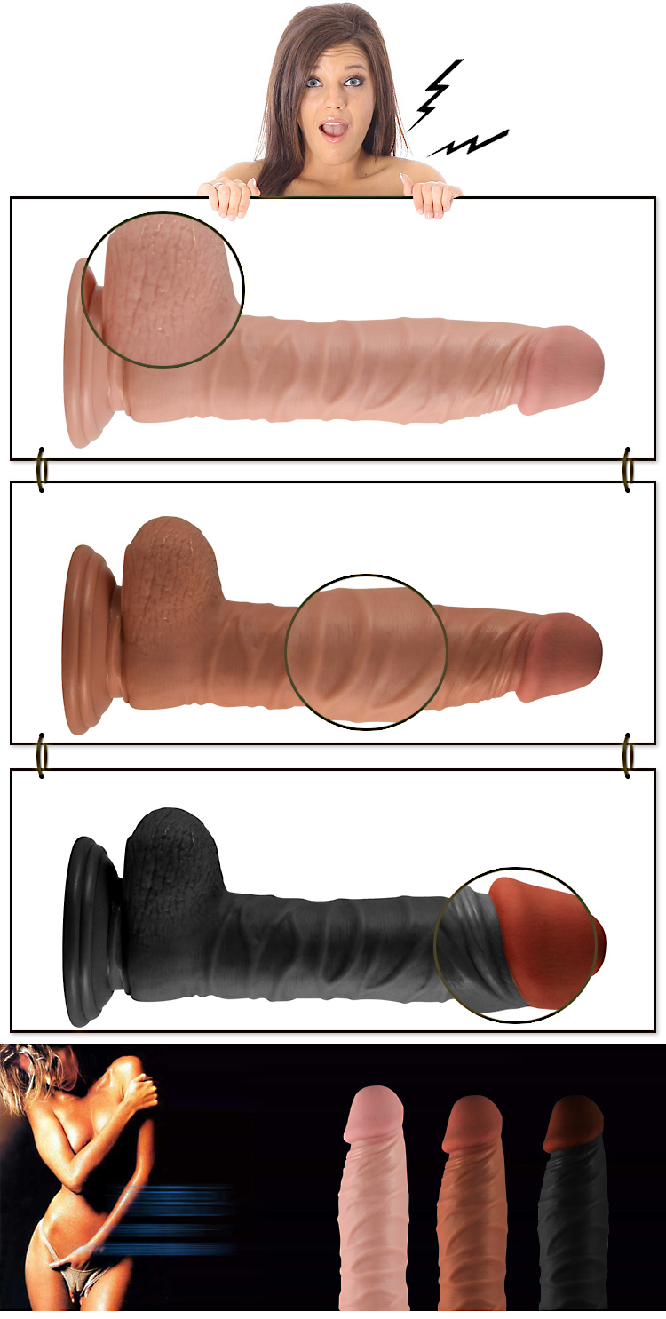 hình ảnh Dương vật giả silicon Lovetoy 8.5 inch có đế hít tường không rung