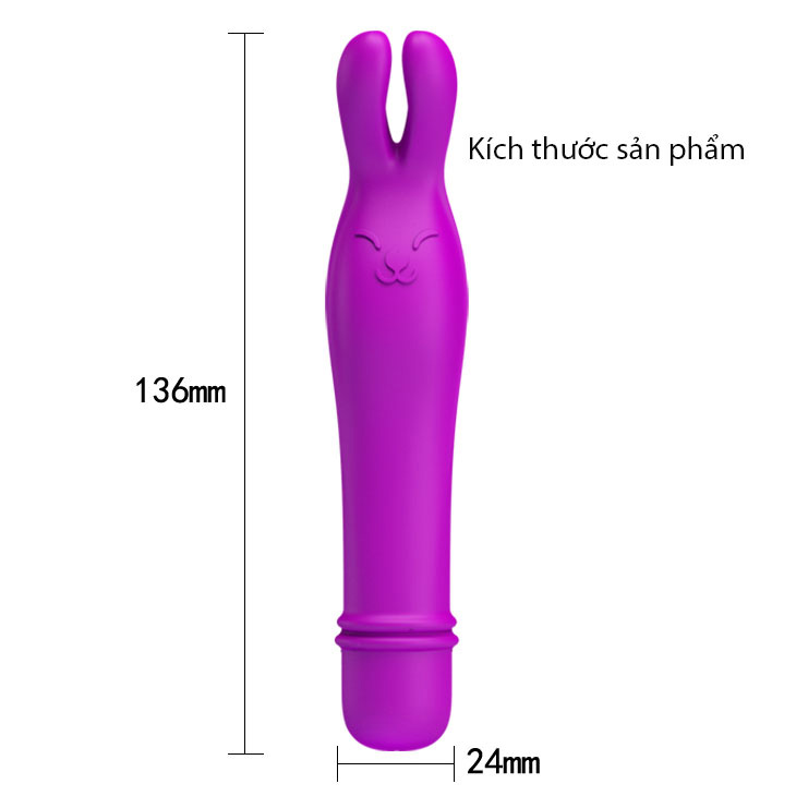 kích thước Mát xa 2 ngón Prettylove Elvira